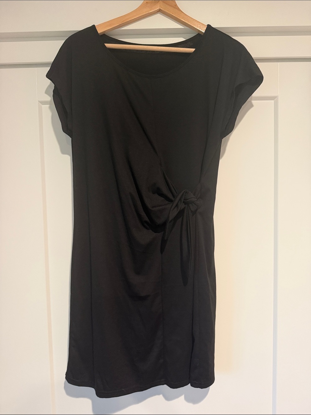 Amazon Black Side-Knot Mini Dress